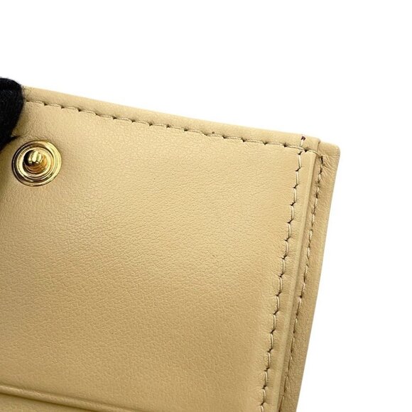 CHANEL Matelasse Bifold Wallet Compact Wallet Size Small Calfskin Yellow - Picture 8 of 14